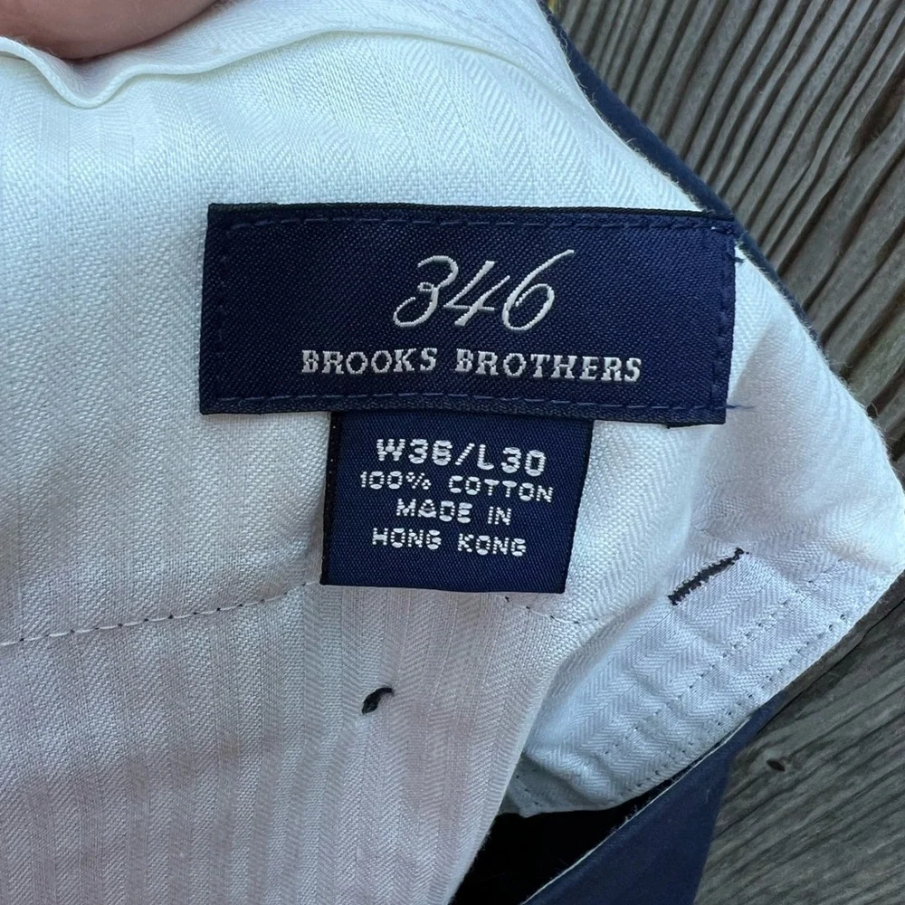 BROOKS BROTHERS 346 Navy Blue Pants Slacks Mens 36x30 NWT NEW